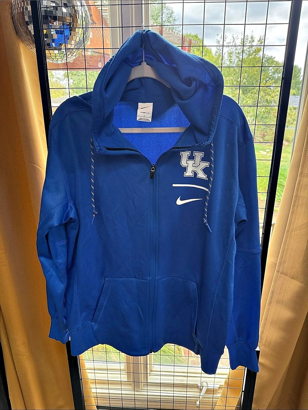 Nike Kentucky Wildcats Therma-FIT Full-Zip Hoodie Men's Blue Large